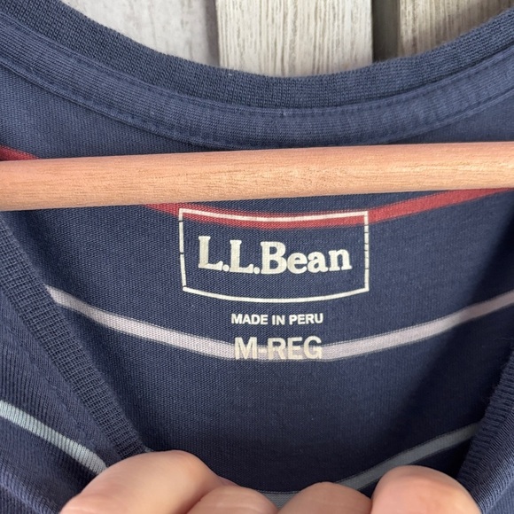 L.L.Bean Supima Cotton Striped Tee M - Picture 2 of 7